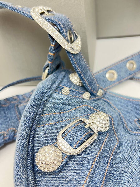 Сумка Balenciaga женский джинса бирюзовый 143031-4