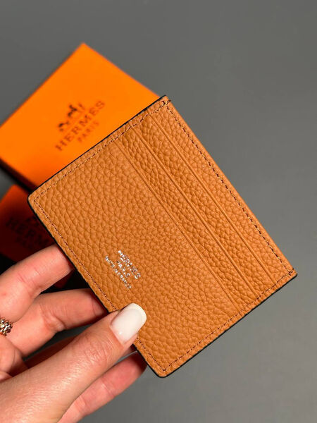 Картхолдер Hermès мужской кожа бежевый 154035-4