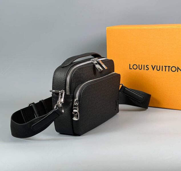 Мужская сумка мессенджер Louis Vuitton мужской кожа черный 167084-7