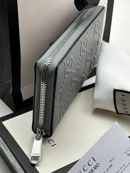Мужской кошелек Gucci мужской кожа графитовый 105749-3