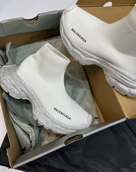 Кроссовки Balenciaga женский текстиль белый 139488-3