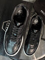 Мужские кеды Philipp Plein мужской кожа черный 151902-6