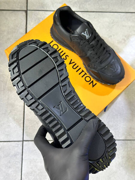 Мужские кроссовки Louis Vuitton мужской кожа черный 172632-5