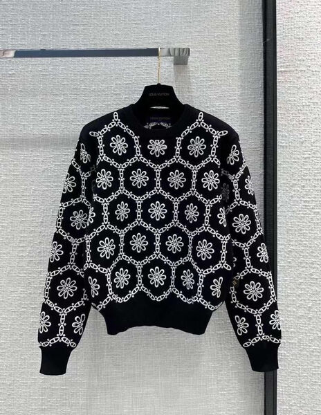 Свитер Louis Vuitton женский вязаная ткань черный 123285-2
