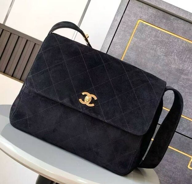 Сумка Chanel женский замша черный 182038