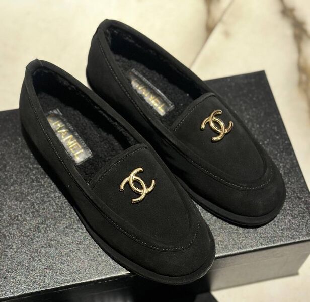 Лоферы Chanel женский замша черный 166950