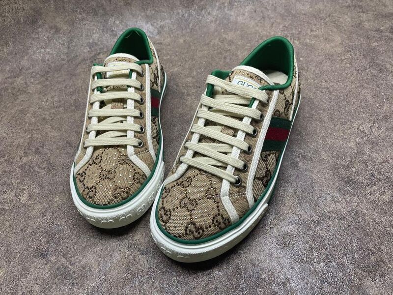 Кеды Gucci женский текстиль бежевый 24827-2