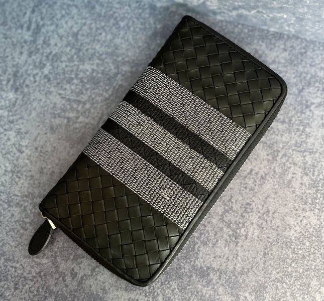 Мужской портмоне Bottega Veneta мужской кожа черный 113461