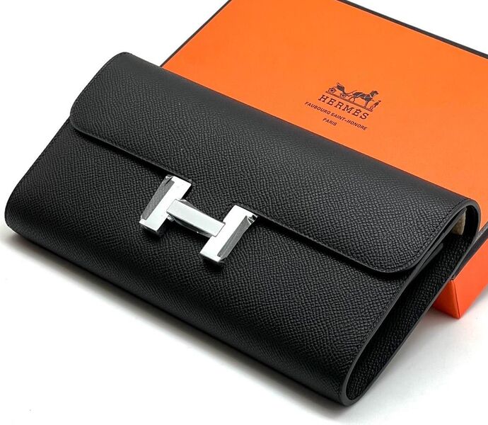 Кошелек Hermès женский кожа черный 100417