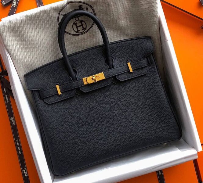 Сумка Hermès Birkin 25 ручная работа женский кожа черный 100622