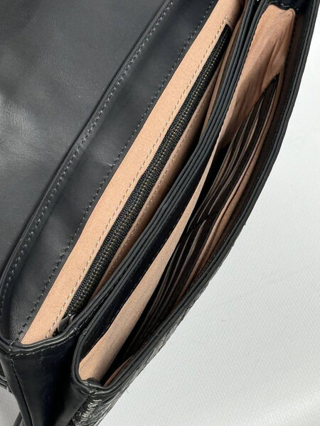 Мужской клатч Bottega Veneta мужской кожа черный 195716-6