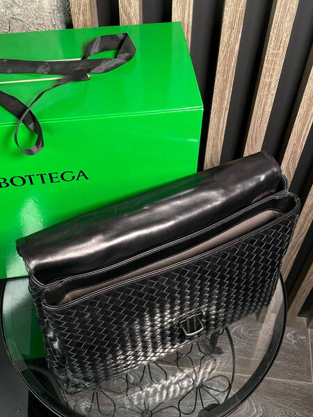Мужской портфель Bottega Veneta мужской кожа черный 62002-14