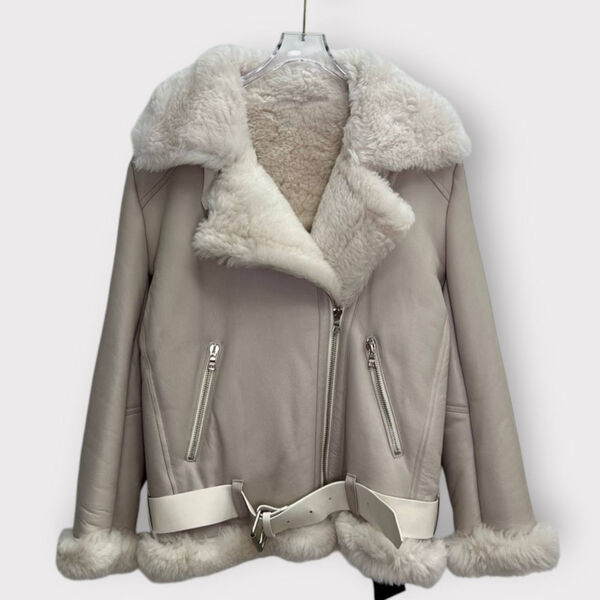 Дубленка Prada женский кожа графитовый 166439-2