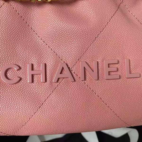 Сумка Chanel 22 женский кожа розовый 126353-5