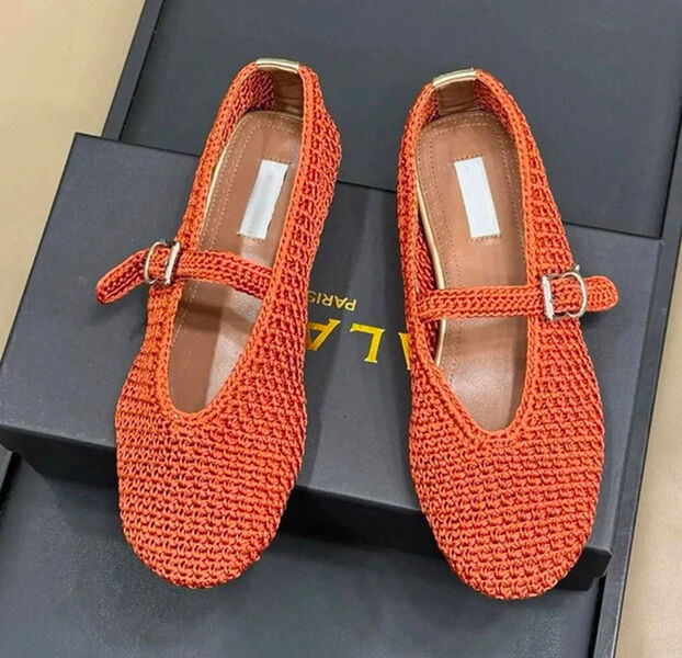 Балетки Alaïa женский солома оранжевый 175257-4
