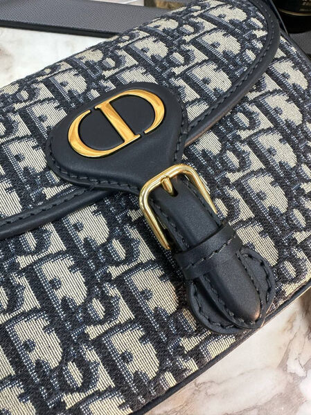 Сумка Christian Dior Bobby средняя женский жаккард dior oblique синий 74416-6