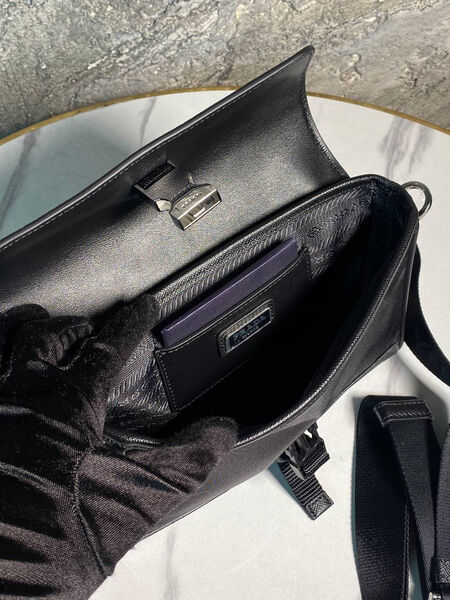 Мужская сумка мессенджер Prada мужской кожа черный 170415-10