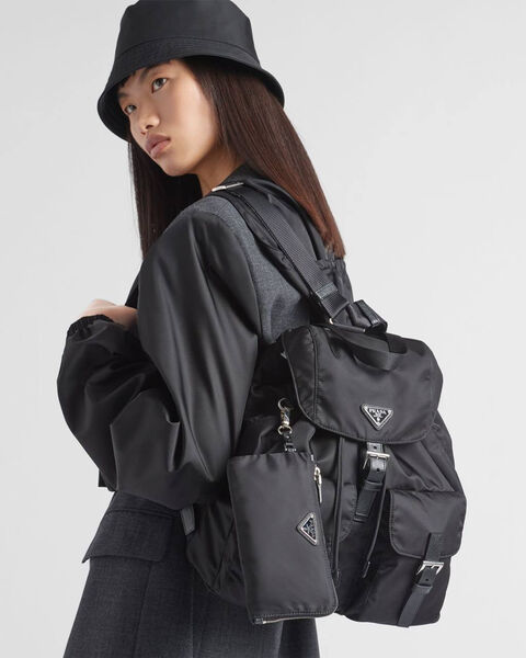 Рюкзак Prada женский нейлон черный 133573-2
