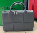 Мужской портфель Bottega Veneta мужской кожа графитовый 120672-1
