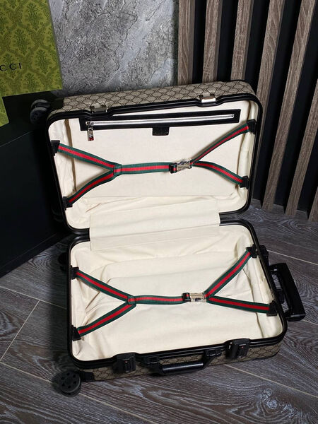 Чемодан Gucci женский канва бежевый 151647-5