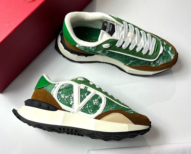 Кроссовки Valentino женский текстиль зеленый 110498