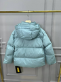 Пуховик Moncler женский бирюзовый 94125-2