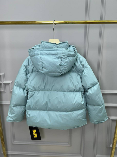 Пуховик Moncler женский бирюзовый 94125-2
