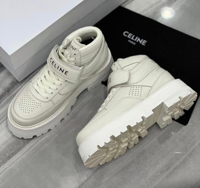 Кеды Celine женский кожа белый 126034