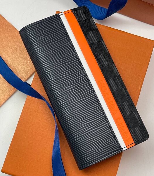 Мужской купюрник Louis Vuitton мужской кожа черный 51905