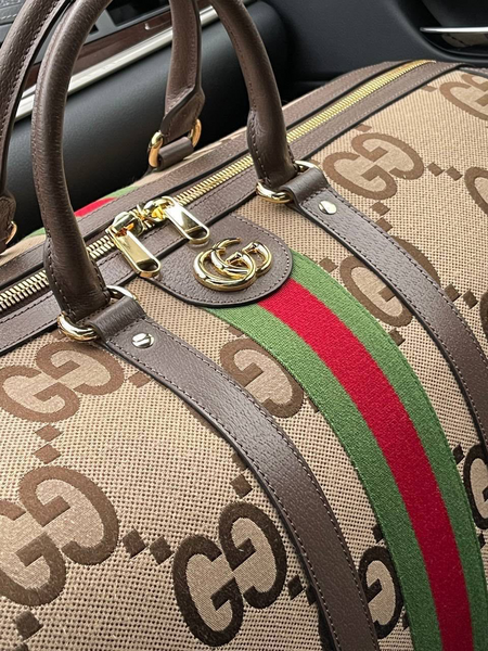 Дорожная сумка Gucci мужской кожа бежевый 96865-4