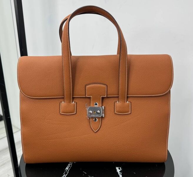 Мужской портфель Loro Piana мужской кожа бежевый 193647