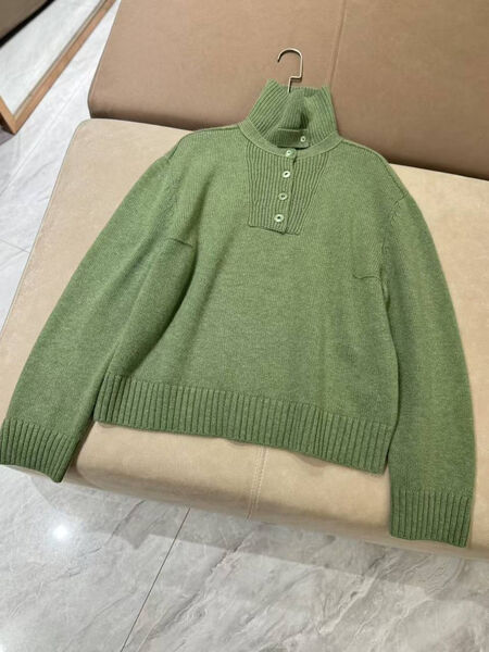 Свитер Loro Piana женский вязаная ткань болотный 200213-2