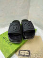 Шлепки Gucci женский черный 107314-2
