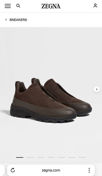 Мужские кроссовки Zegna мужской замша 169137-7