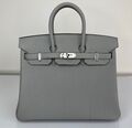 Сумка Hermès Birkin 25 женский кожа графитовый 139360-1