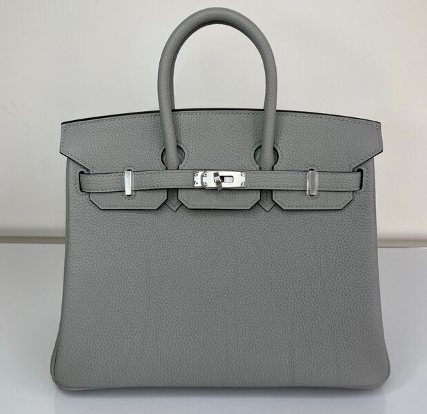 Сумка Hermès Birkin 25 женский кожа графитовый 139360