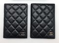 Обложка для паспорта Chanel женский кожа черный,серебристый 55316