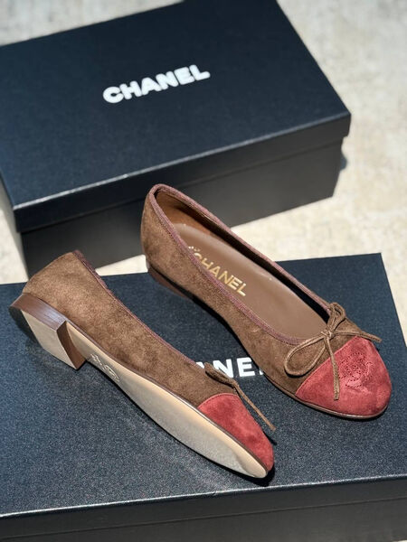 Балетки Chanel женский замша 195217-3
