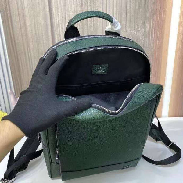 Мужской рюкзак Louis Vuitton мужской кожа болотный 121199-7