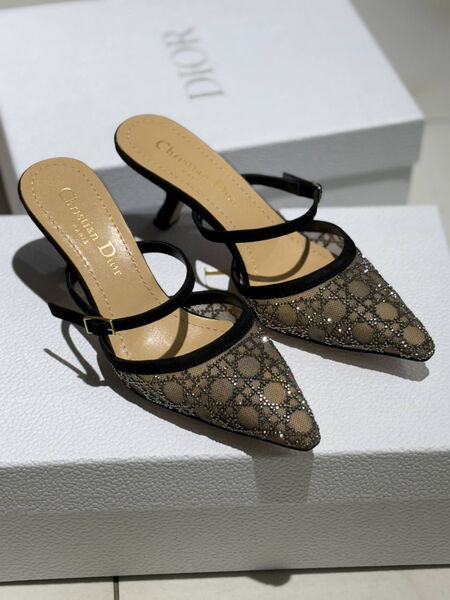 Туфли Christian Dior женский сетка черный 173871-2