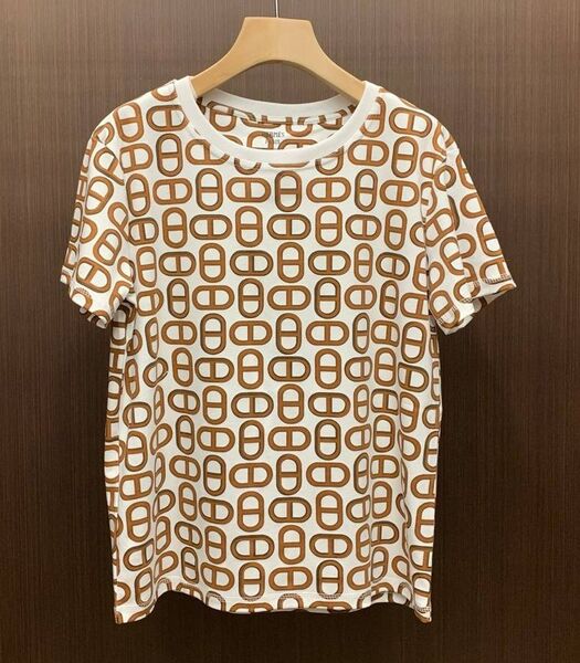 Футболка Hermès женский бежевый 150478