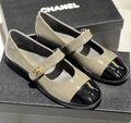 Туфли Chanel женский кожа графитовый 139590-1