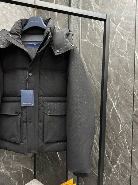 Мужской пуховик Louis Vuitton мужской черный 163255-6