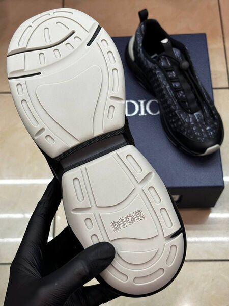 Мужские кроссовки Christian Dior мужской кожа черный 167286-6