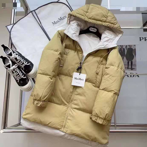 Пуховик двусторонний Max Mara женский бежевый 63440-2