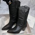 Сапоги Isabel Marant женский кожа черный,коричневый 126098