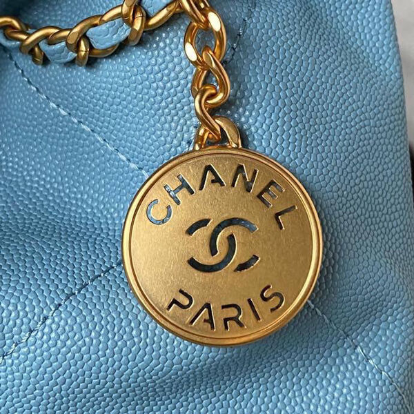 Сумка Chanel 22 женский кожа бирюзовый 126352-3
