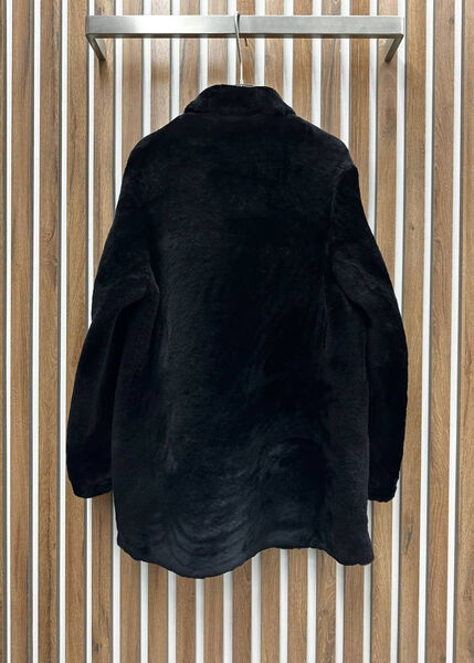 Шуба Prada женский черный 133615-5