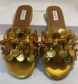 Шлепки Alaïa женский кожа бронзовый 120328-1