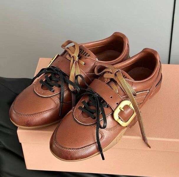 Кеды Miu Miu женский кожа 188029